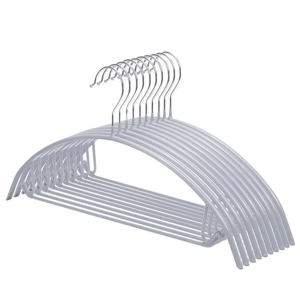 Simple Style Pvc Coat Hangers Non Slip Hanger  Non Marking  Metal Hanger Supermarket