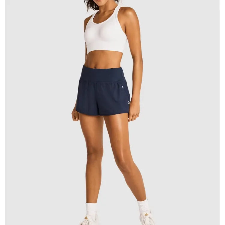Custom High Quality Mesh Breathable Regular Rise Waist Run Shorts Side Pocket Shorts