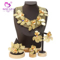 MEIZI Handmade Copper Jewelry Sets for Women Luxury Fashion Trendy Necklace and Wedding Set for Engagement Orthodox
