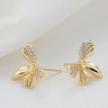 Wholesale 14K Gold Plated Can Match Pearls Butterfly Shape Stud Earrings