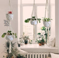 Macrame Plant Hangers Indoor Outdoor Hanging Planter Basket Flower Pot Holder Cotton Rope