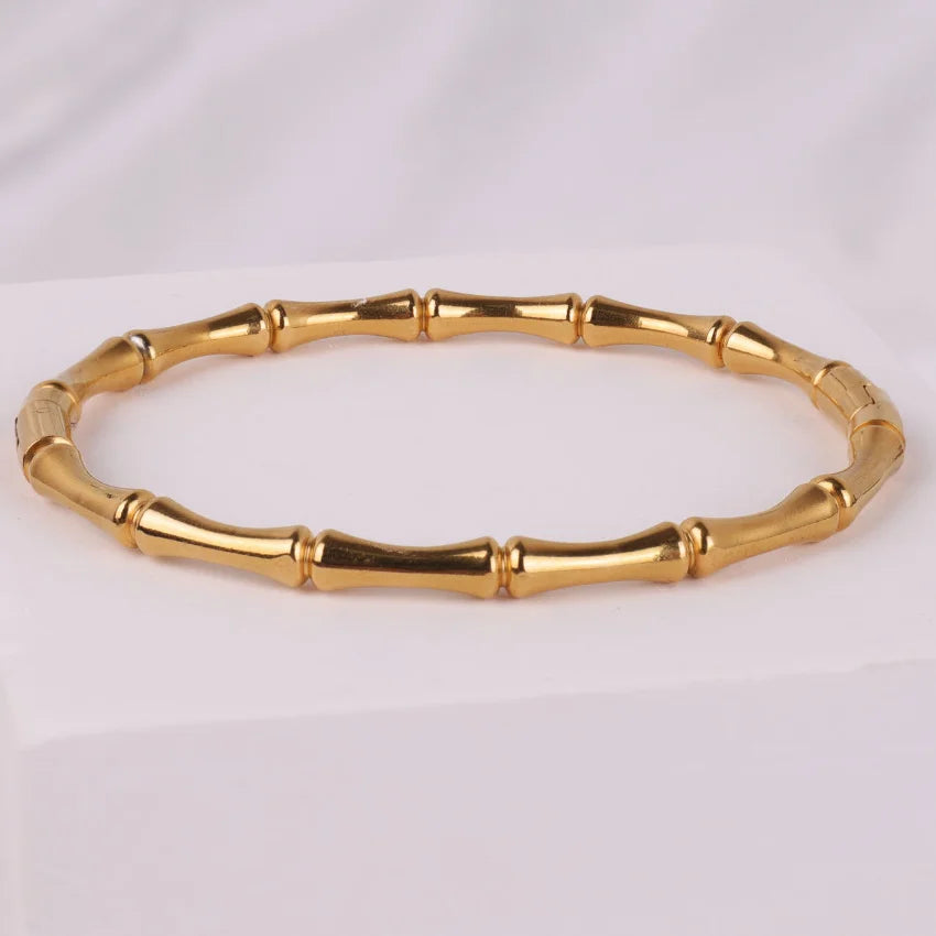New Trends Wholesale Stainless Steel Jewelry Bracelet High Quality Classic Gold No-Fading Titanium Steel Bangles for Women Girls