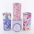 Custom Logo BPA Free Car Tumbler Stainless Steel Thermos Travel Mugs With Straw and Lid