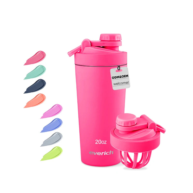 2025 New Shaker Bottle Cup Insulated Stainless Steel Vacuum With Leak-proof Lid