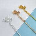 Vintage Hairpins Hanfu Metal Hair Chop Sticks Wand Girls Diy Flower Hair Chopsticks Accessories for Women