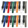 Fashion Luxury Curve End Double Dual Color Quick Release Rubber Watch Band Strap