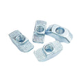 M3/M4/M5/M6 Galvanized Steel T-Nut Hammer Head Nut Nickel Plated for 40x40 T-Slot Aluminum Profile Industrial Application
