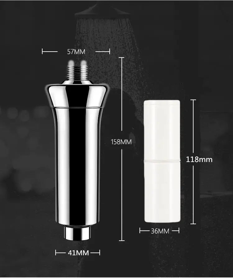 Yenvqee 15 Bathroom Shower Filter with Activated Carbon for Drinking Water Purification Chlorine Removal & Health Softener