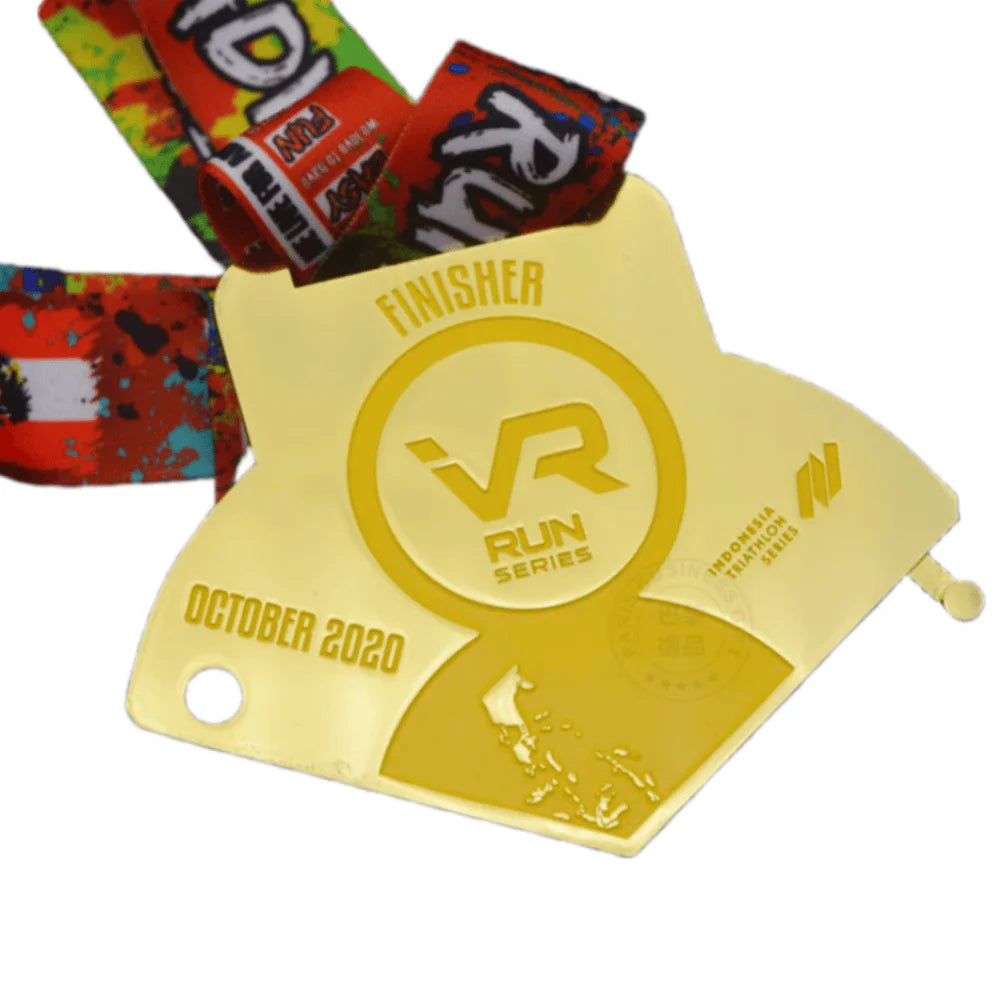 Custom Combined Detachable Medal for Indonesia's FINISHER VR RUN SERIES INDONESIA TERPADU