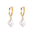 Dainty 925 Sterling Silver Simulated Pearl  Earring Fashion Jewelry Wholesale