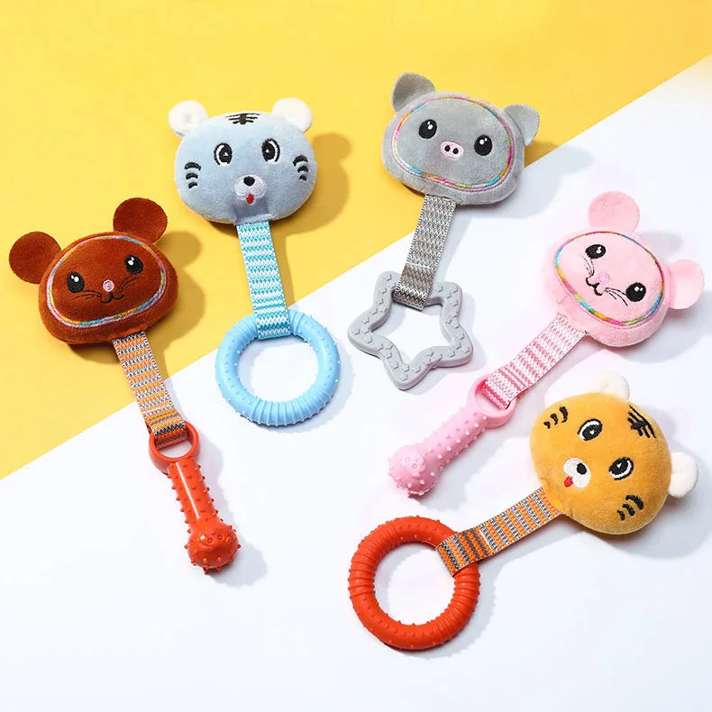 Customized Pet Products TPR Bite Resistant Stuffed Dog Toy Interactive Sound Dog Toys