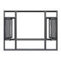 Wholesale USA NFRC Hurricane Impact Double Laminated Glass Modern Swing Casement Windows Customizable Design Aluminium