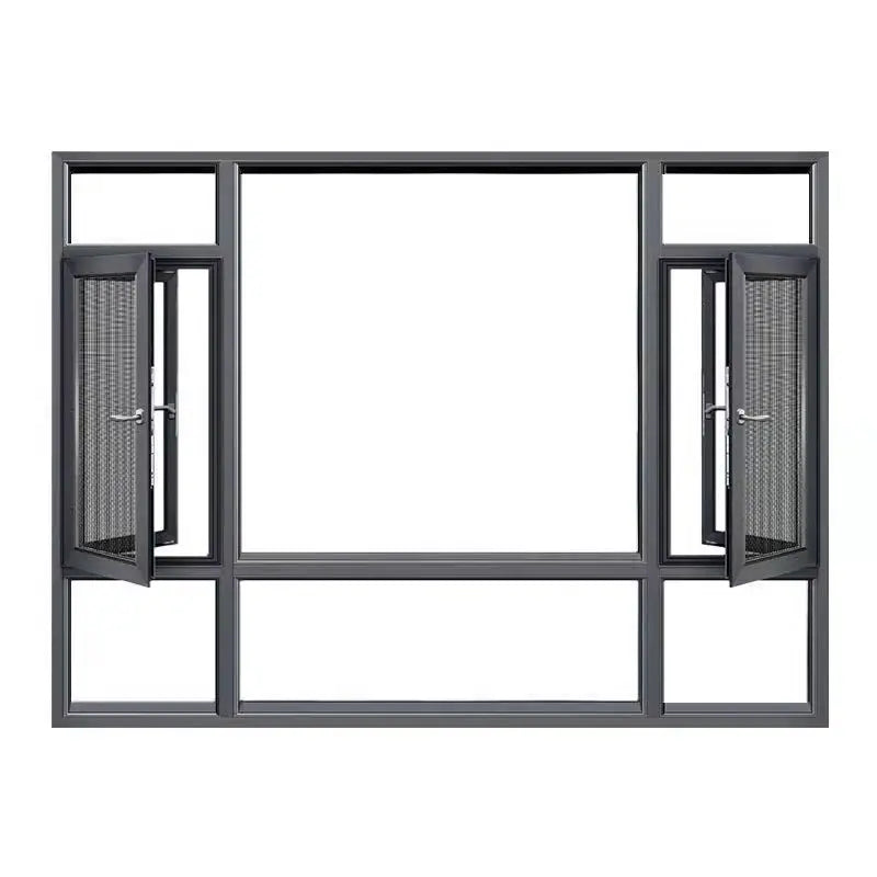 Wholesale USA NFRC Hurricane Impact Double Laminated Glass Modern Swing Casement Windows Customizable Design Aluminium