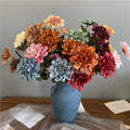 Y-H116 Wholesale Wedding Arrangement Dahlia Flower 3 Heads Silk Dahlia Artificial Flowers for Wedding Home Decoration