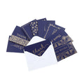 9 Designs One Set Custom Print Gold Foil Folded Thank You Cards With Envelopes for Business Promotion Festival