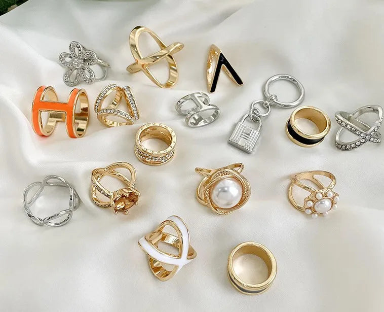 Metal High Quality Jewelry Fashion H Shape Enamelled Copper Alloy Silk Scarf Buckle Rings for Women