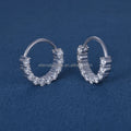 9K 10K 14K 18K Solid Gold S925 Silver 2.2mm D VVS Round Brilliant Cut Moissanite Lab Grown Diamond Hoop Earrings for Women Men