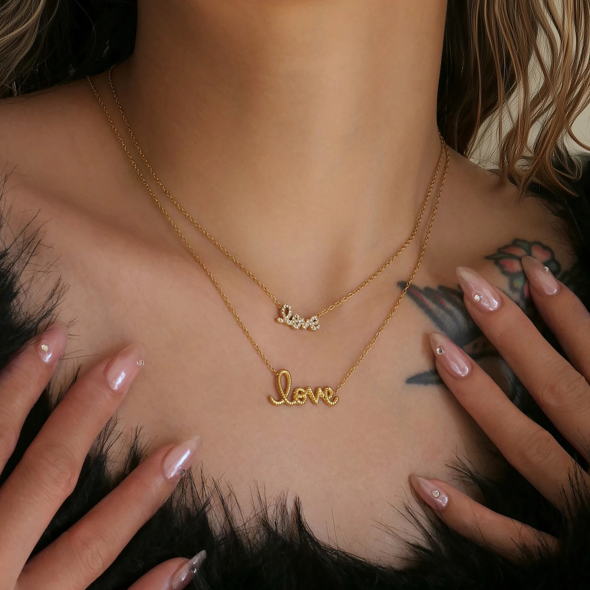 NEW BOHO LOVE SNOWFLAKE ZIRCON LETTER NECKLACE 2025 Dazan 18k Gold Plated Tarnish Free Stainless Steel VALENTINES DAY JEWELRY
