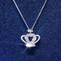 CAOSHI XL445 Big Crown Pendant Fashion Necklace Jewelry Wedding Engagement 3A Cubic Zirconia Heart Shaped Necklaces Women Charms