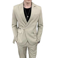 Tailored Made Trajes Casuales Two-piece Blazer Pants Adjustable One-button Belt Men's Designer Casual Suit
