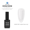 2024 Soak Off HEMA FREE Clear Rubber Base Coat Factory Private Label 15ml 1KG UV Nail Gel Nail Polish Private Label