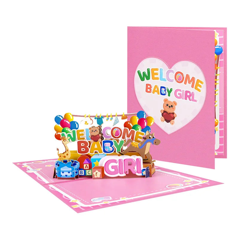 3D Paper Craft Birthday Gift Card Pop up Cards for Birthday with Envelope