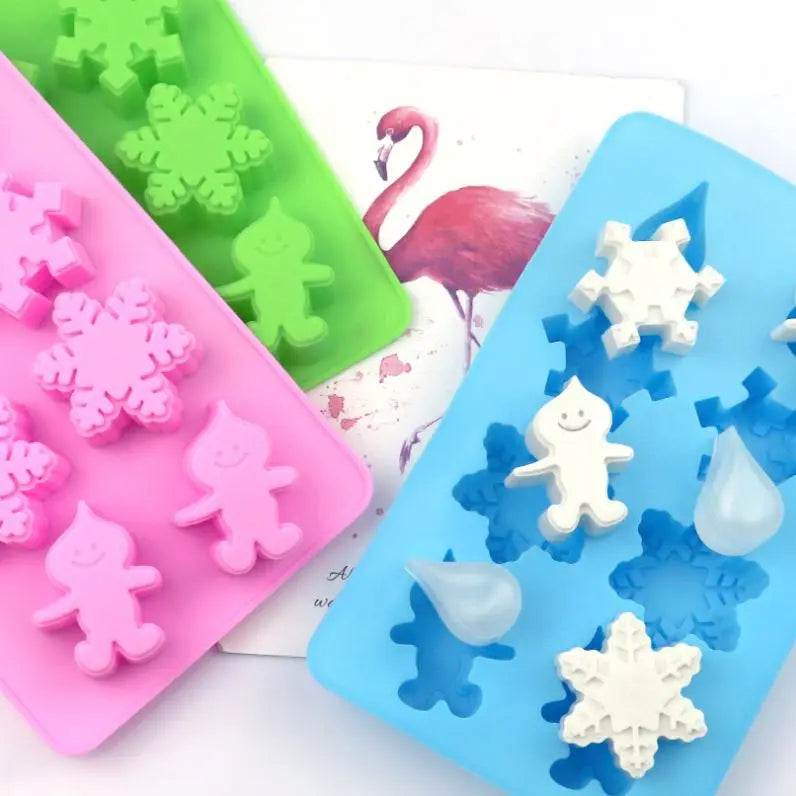 163  Surprise Cake 8 Cavity Snowflakes Silicone Candle Molds Silicone Cake Mold Soap Making Molds