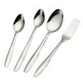 Hot Selling Long Handle Serving Spoon Cutlery Set Stainless Steel Restaurant Embossed Coffee Stirring Spoon Salad Fork