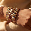 Gold Dipped Beaded Bracelet Color-preserving Multi-layer Bracelets Stackable and Stretchable Bracelet Jewelry Gifts