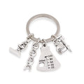 Science Microscopes DNA Doctor Pendants DNA Metal Key Chains Graduation Student Teacher Gift Anatomy Neurology Biology Key Rings