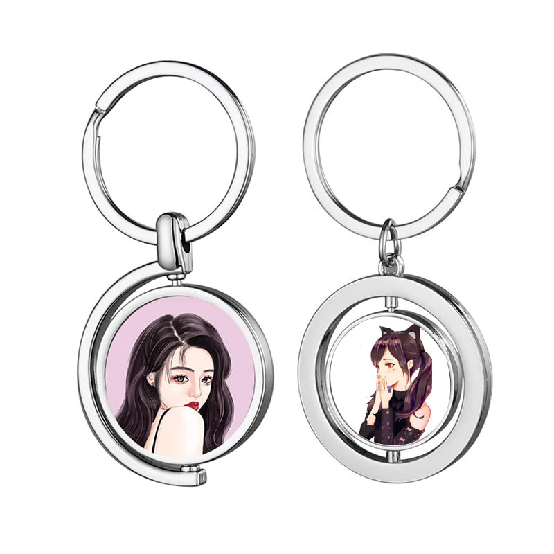In Stock Zomc Alloy Keyring Keychain Custom Sublimation Key Chain Ring Metal Keychain Blank