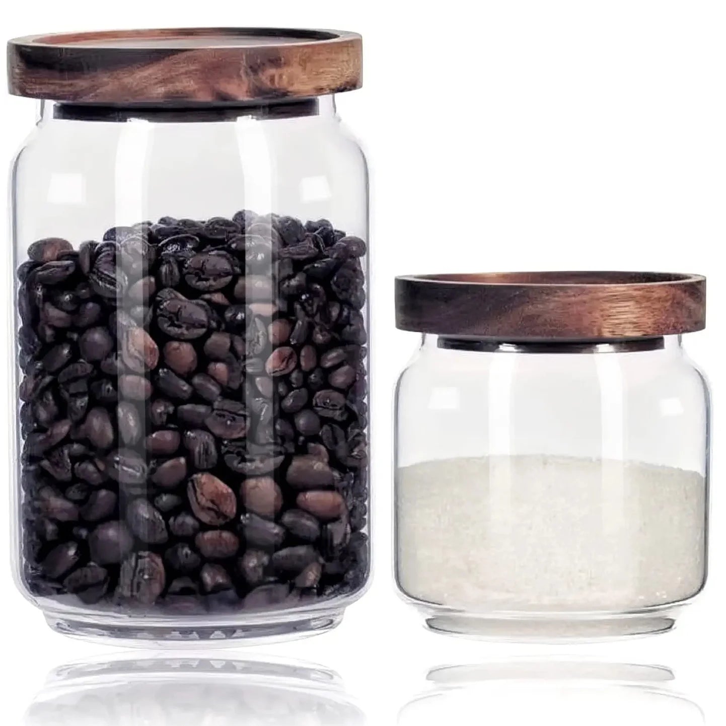 500ml 800ml 1200ml Kitchen Sealed Clear Borosilicate Glass Storage Jars Canisters Airtight Clip-on Lid Fresh-Keeping Daily