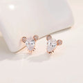 925 Sterling Silver Shiny Zircon Stud Earrings for Women 2022 New Trend Personality Lady Fashion Jewelry