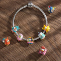 Real 925 Sterling Silver Variety Lovely Chicks Like Coseplay Enamel Charm DIY Beads Women Bracelet Making Fine Jewelry Making