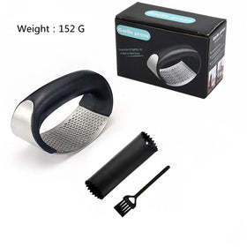 Factory Hot Sale 3 in 1 Stainless Steel Silicone Garlic Peeler Brushes Garlic Press Rocker