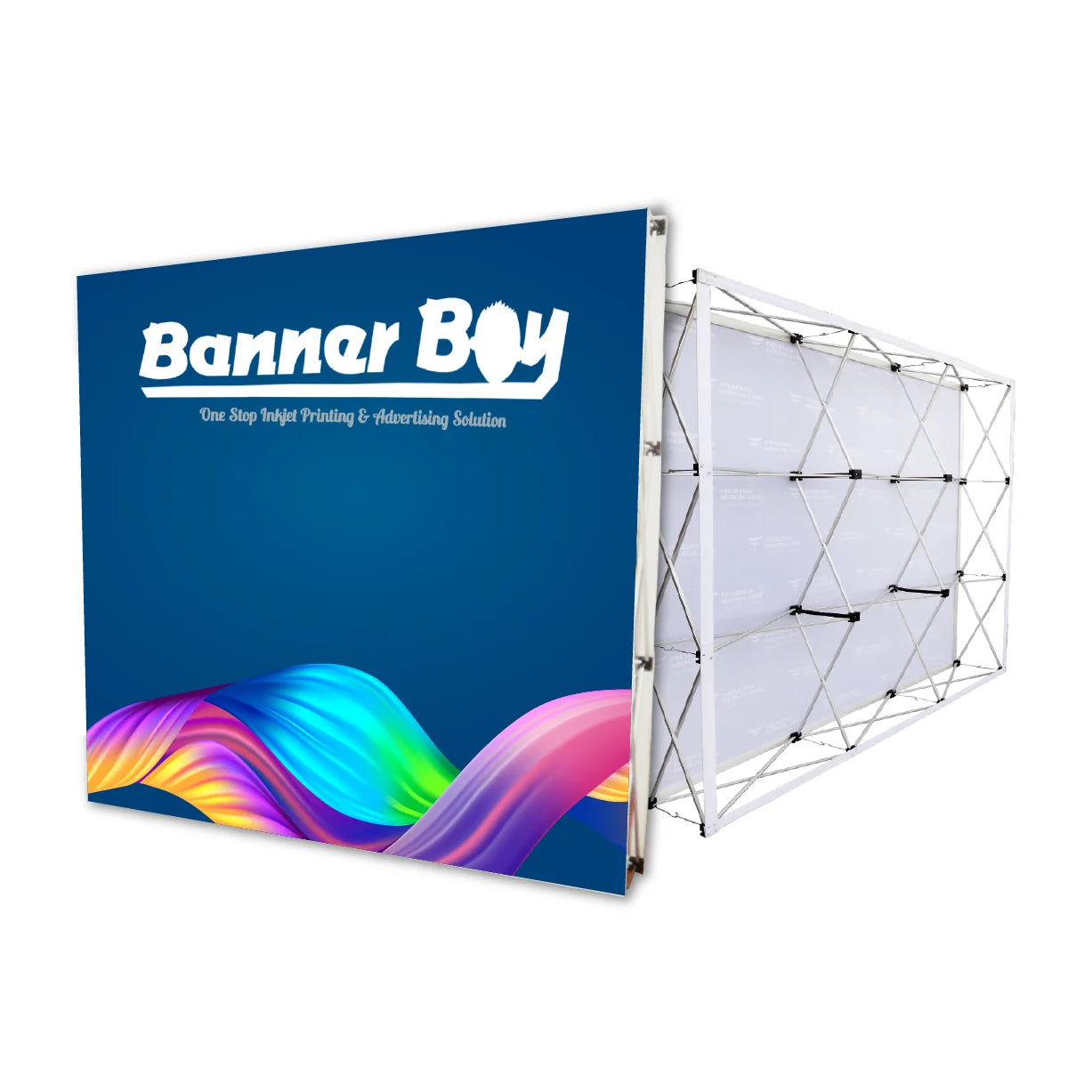 10ft Portable Fabric Trade Show Banner Stand Backdrop Booth Frame Pop up Wall Display Banner