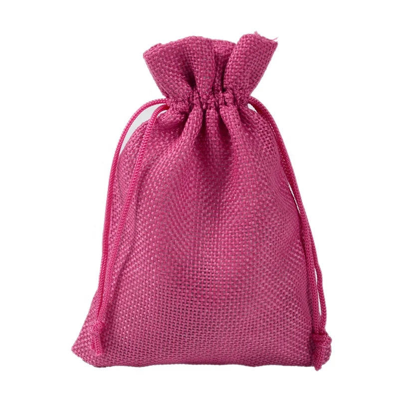 Factory Direct Jute Drawstring Bag for Coffee Beans and Jewelry Christmas Gift Storage Shopping