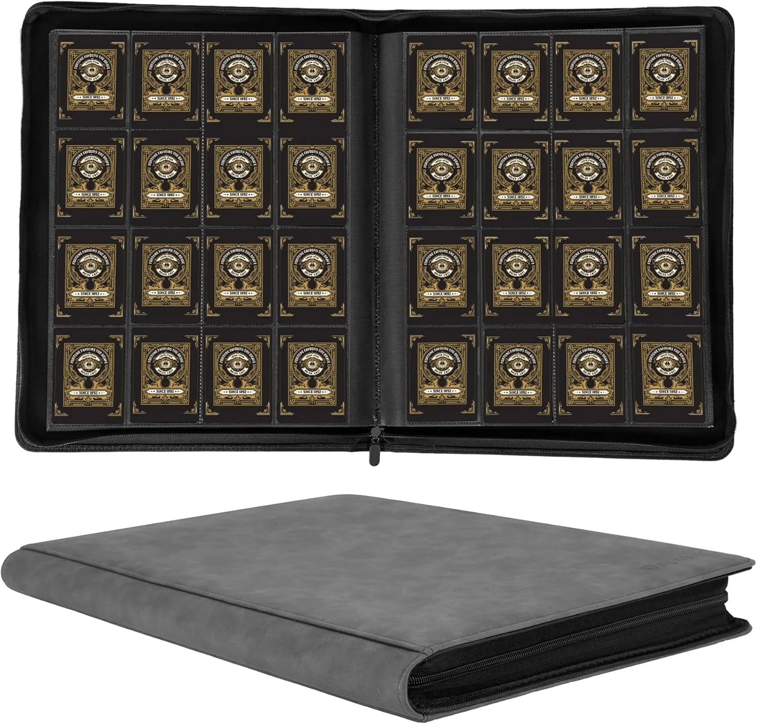 MIO Custom Leather Embossed 1024 Card Binder Printed Pattern Football TCG Pokemone Trading Cards Holder