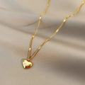 New Stainless Steel Gold Color Love Heart Necklaces for Women Chokers 2021Trend Fashion Festival Party Gift Jewelry