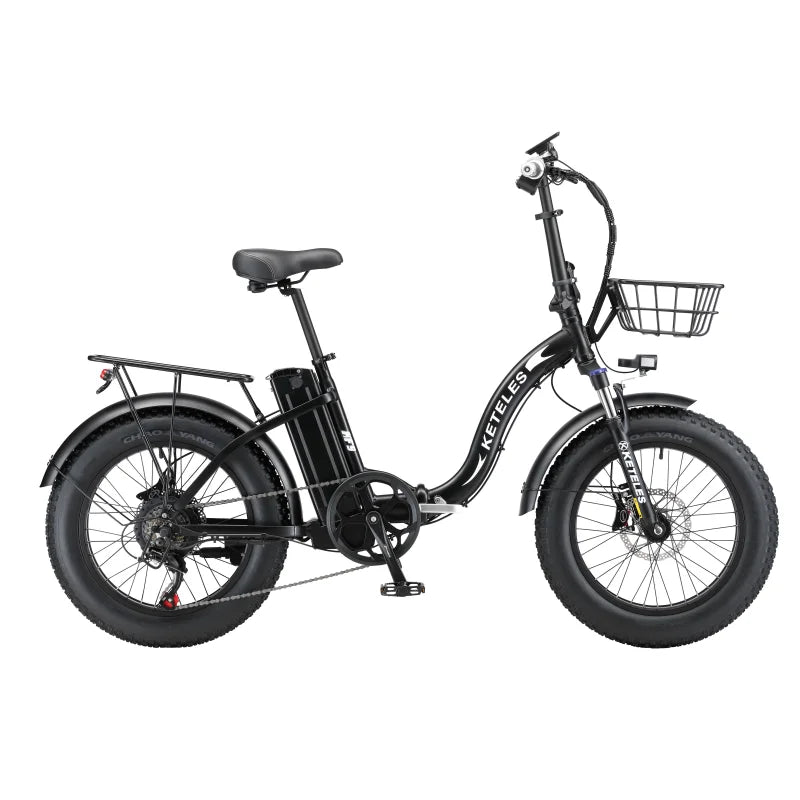 KF9 1000W Motor 48V 10AH Integrated Battery 20 Inch Fat Tire Folding City Electric Bicycle with Pedals E-Bikes