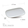 Melamine White Rectangular Dinner Plates Unbreakable Reusable Serving Plate Restaurant Use Plastic INS Hot Pot BBQ Serving