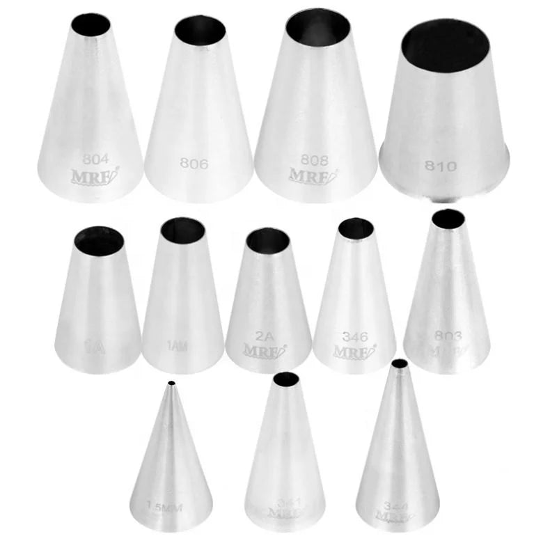 Large Round Piping Tips Cake Decorating Nozzle Icing Nozzles Bakes Flower Yogurt Soluble Beans Nozzles Cake Decorating Bake Tool