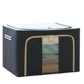 Quilt Folding Storage Box Large Clothes Box Finishing Box Steel Oxford Cloth New Frame Waterproof Wholesale Custom 11L-100L 2pcs