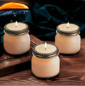 Empty Wholesale Custom Wide Mouth Glass 8oz clear Canning Mason Candle Jar Short With Lid