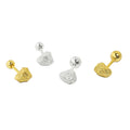 Wuqie Minimalist S925 Sterling Silver Tin Foil Textured Abstract Irregular Stones Stud Earrings 2022 Screw Earring