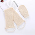 Hot Sale Hemp Bath Gloves Belt Exfoliating Pull Back Strip Remover Dead Skin Massage Bath Gloves and Pull Back Strips Set
