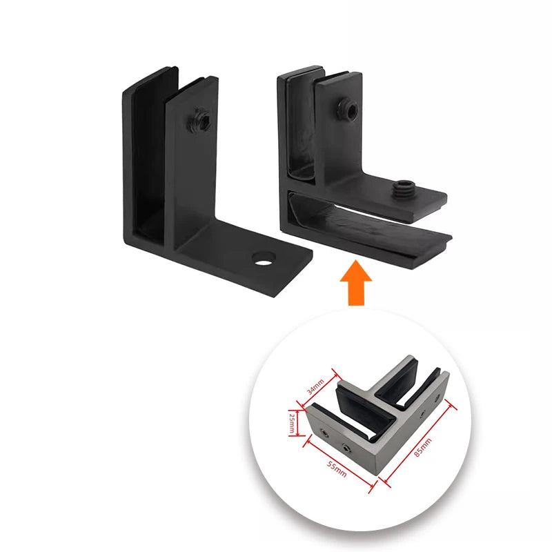 Wholesale and Customization of 304 Stainless Steel Thickened Bathroom Glass Clips and Shower Room Glass Connection Accessories