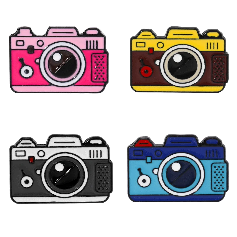 Cute Cartoon Camera Creative Enamel Creative Support Custom Brooch Cowboy Lapel Backpack Badge Brooch Children's