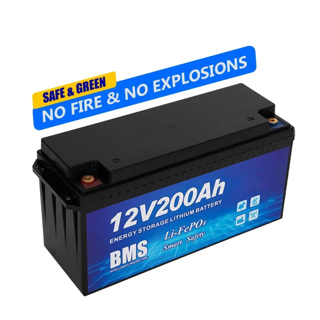 Lifepo4 5 Years Warranty 12v 24v 200ah 100ah 50ah 500ah Battery for RV Solar 12 Volt Lithium Battery 200ah