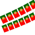 Portugal Bunting String Flag 5.5X8 in for Outdoor and Indoor Decoration (12pcs/Unit)